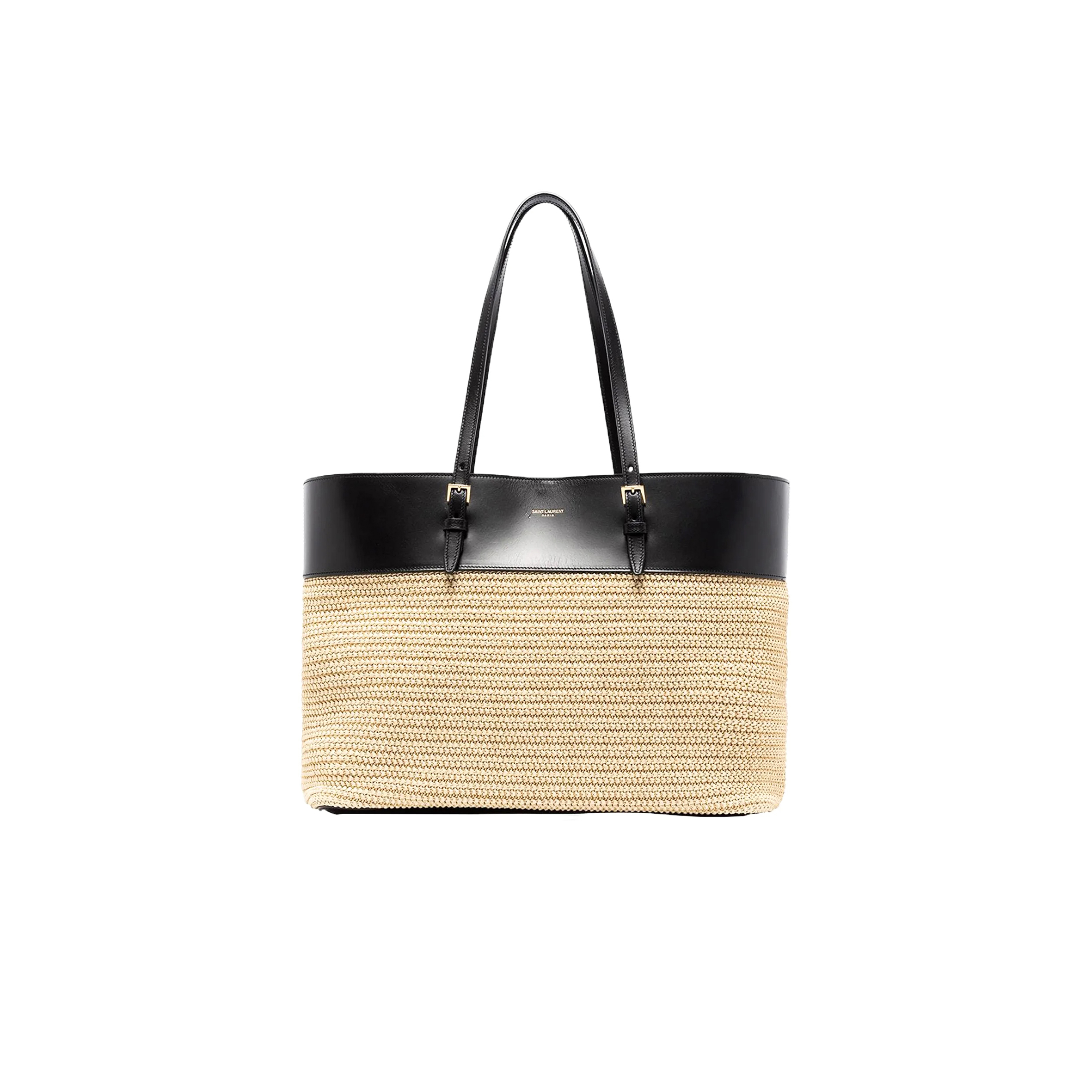 YSL SHOPPING SAINT LAURENT IN RAFFIA AND LEATHER 6089629OB8J2074 (37*28*13cm)
